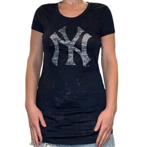 Majestic Threads Navy Blue Yankees Tee